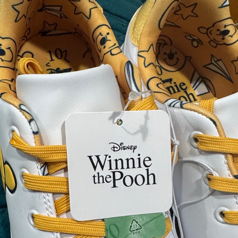 Disney White & Yellow Winnie the Pooh Kids Sneakers - Picture 5 of 5